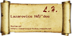 Lazarovics Hódos névjegykártya